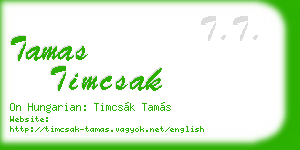 tamas timcsak business card
