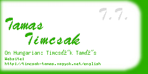 tamas timcsak business card